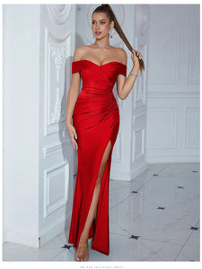 INDIRA Off-Shoulder Evening Dress