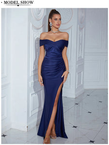 INDIRA Off-Shoulder Evening Dress