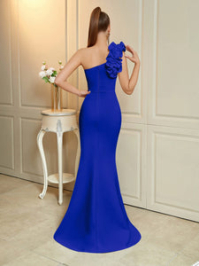 BELLA-ROSE Elegant One-Shoulder Evening Dress