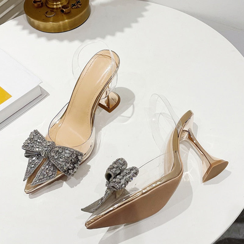 DARCY Transparent High Heel Slippers