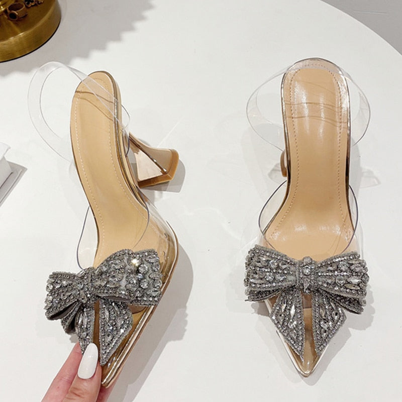 DARCY Transparent High Heel Slippers