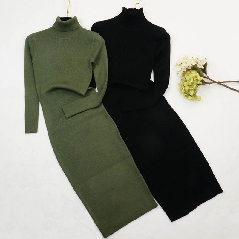 TIA Turtleneck Sweater Dress