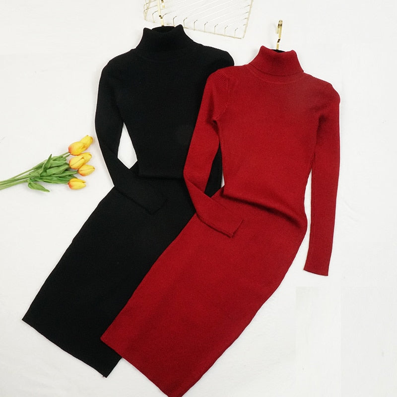 TIA Turtleneck Sweater Dress