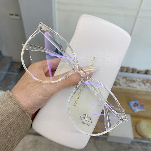 KIMBERLY Round Transparent Glasses