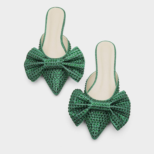 JAYLA Fancy Bow High Heel Slippers