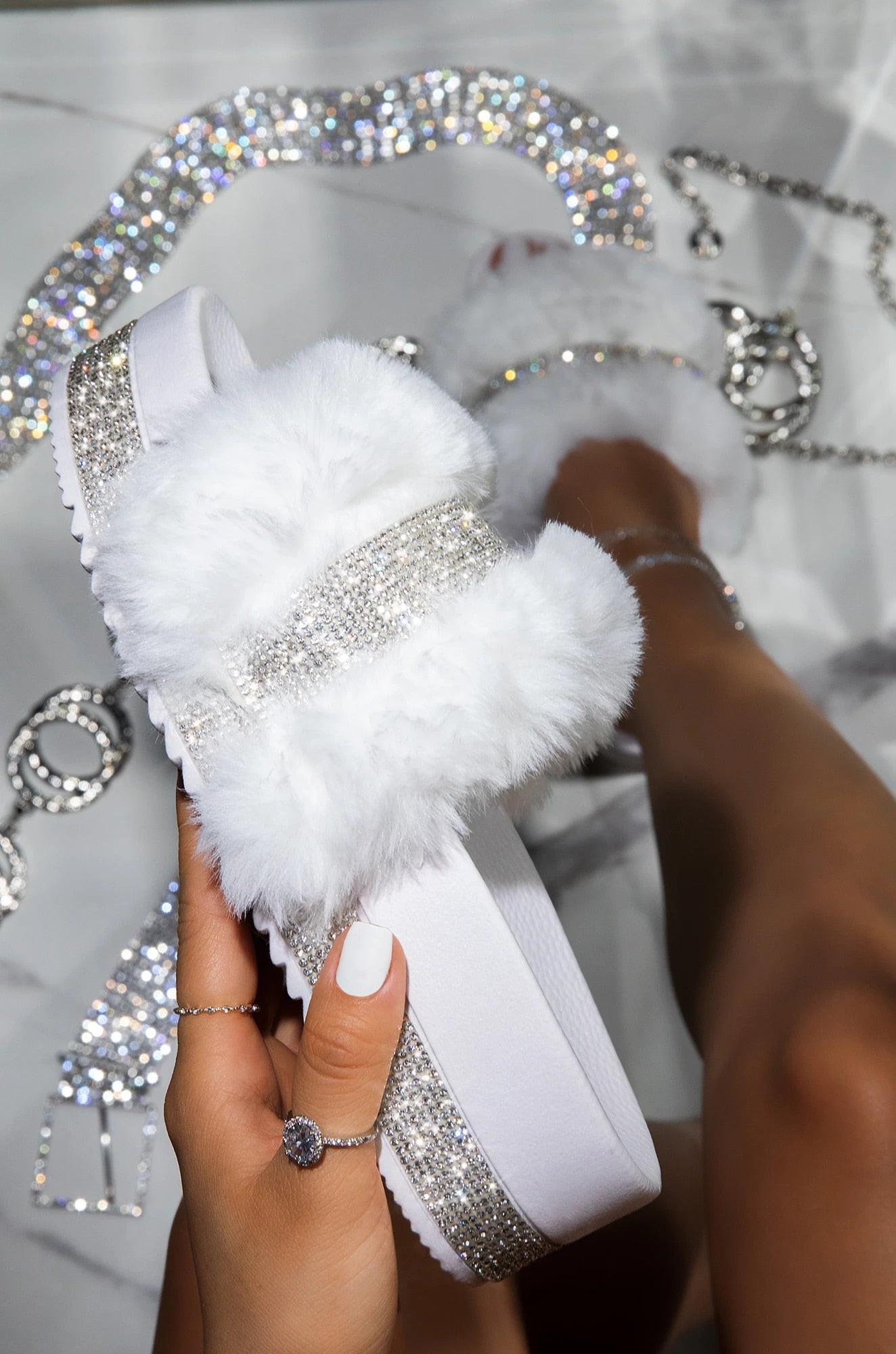 BETTY Luxury Fur Slides